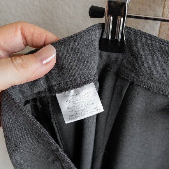 Ralph Lauren Womens Sz 16 Gray Straight Leg Dress Pants Slacks Silver Buckle - Picture 9 of 10